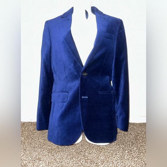 J.f blue velvet blazer blue - Picture 5 of 6